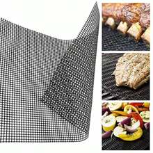 1 件户外烧烤烤架垫不粘烘焙烹饪网格，烧烤配件