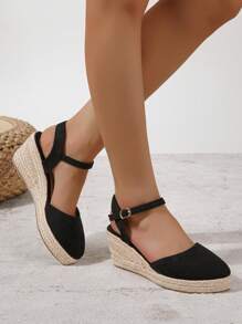 New Fashionable Casual/Vacation Style Versatile Comfortable Rope Bottom Women's Wedge & Platform Slip-On Shoes