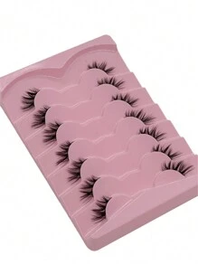 7 Pairs Soft & Natural Cat Eye Lashes, Makeup Tools Fluffy Fake Eyelashes Extension Strip Lashes, Lashes, Eyelashes, Fake Lashes