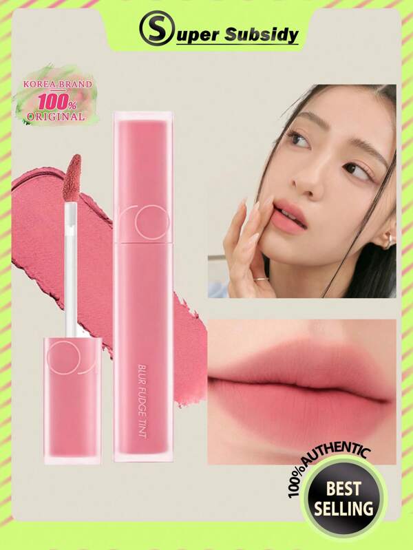 Rom&nd BLUR FUDGE TINT 13 Cooling Up 0.17oz, Romand Liquid Lipstick, Lip Gloss, Matte Lip Tint Light Weight Cream Type Spreadable Super Stay High-Pigment Non-Drying Velvety Matte Smudges Easily & Smoothly K-Beauty,GIFT, 5.0g/0.18oz