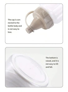 2/4/8pcs Portable Seasoning Squeeze Bottle, Mini Translucent Sauce Bottle For Outdoor Camping