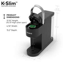 K- Slim Single Serve  Pod Coffee Maker, MultiStream Technology, Black - 1 - View 6