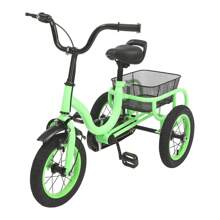 kangten 12 Zoll Dreirad 3 Räder Fahrrad Für Erwachsene Senioren Trike mit Einkaufskorb - Grün - Übersicht 9