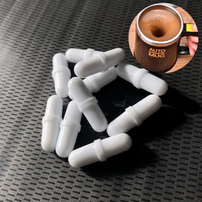 5 件实验室磁力棒圆柱形磁力搅拌棒磁力搅拌器 - 混合器搅拌棒磁力搅拌器适用于实验室返校