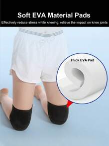 1 par de rodilleras para ballet/danza para mujeres, protección de rodilla de esponja gruesa para yoga, baile, ejercicios en el piso, accesorios de gimnasio, soporte para la rodilla
