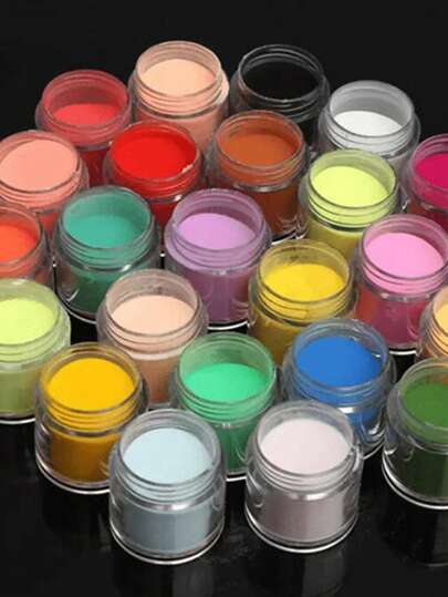 12色美甲产品，3合1延长亚克力粉、水晶粉和雕刻粉套装，沙龙级UV凝胶指甲油（10克），亚克力按压式美甲片