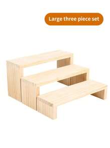 1 pièce Étagère d'affichage en bois en forme de U, option multi-taille pour figurines, parfums, cosmétiques, support d'affichage polyvalent avec rangement à étages