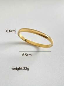 1入組女士不銹鋼魅力手鍊，復古簡潔優雅極簡輕奢手環，極富金屬風格，高光澤表面，進階扣環和設計，鈦鋼魅力手鍊