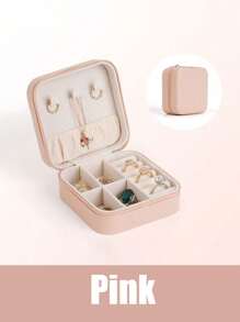 1 件珠宝盒、大容量珠宝收纳盒、珠宝整理盒、迷你珠宝盒、珠宝储蓄盒、便携式旅行珠宝盒、化妆盒、简易旅行和家居珠宝盒包、包、化妆包、梳妆台、旅行、化妆包、收纳、化妆品整理器、洗漱包、桌面整理器、化妆包、化妆袋、化妆品整理器、梳妆配件、化妆袋、化妆包、珠宝盒、小袋、化妆刷架、刷架、香水整理器、小袋包 - 粉色 - 查看 11