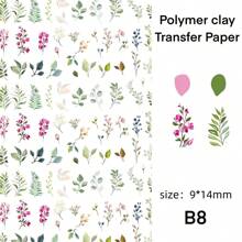 Polymer Clay Water Transfer Paper Fruit Flower Marble Transfer For Polymer Clay, Magic Transfer Paper For Polymer Clay Jewelry Earring Making Stickers