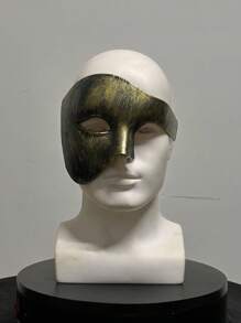 1 pezzo Maschera da mascherata vintage con mezzo volto a tema principe, accessorio per adulti per feste in costume, decorazione per coppie