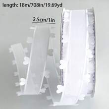 1 Roll, 2.5cm Wide, 19 Yards Long Valentine's Day Love Theme Ribbon & Gift Box Packaging, DIY Handcraft Headwear, Ribbon Folding Bow Material Valentine's Day - Multicolor - View 4