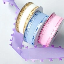 1 Roll, 2.5cm Wide, 19 Yards Long Valentine's Day Love Theme Ribbon & Gift Box Packaging, DIY Handcraft Headwear, Ribbon Folding Bow Material Valentine's Day - Multicolor - View 6