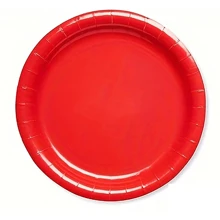 10 件彩虹派对用品红色、黄色、粉色、绿色、蓝色多色纸质甜点盘一次性纸盘用于晚餐和甜点，彩色派对用品套装适用于生日、洗礼、毕业典礼、圣诞节、新年和所有场合