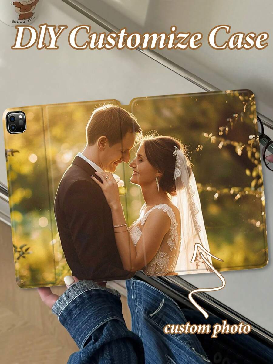 1pc Custom Family, Kids, Pets, Couple Photo Transparent Protective Case Compatible With IPad Pro 13, Air 13 Models, Shockproof