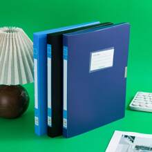 3pcs/Set A4 Colored Thick Folding File Folders Box, Customized Plastic Filing Box For Office Supplies, Contract & Document Storage - Multicolor - View 10