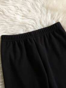 2pcs/Set Girls Cute Sweet Preppy Minimalist Bear Print Decor Fleece Hooded Long Sleeve Top And Pants Set, Casual Sportswear For Spring Autumn Winter - White - View 5