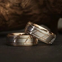 Hammer Patterned Men's Wedding Ring, Men's 8mm Stainless Steel Wedding Ring, Hammer Patterned Brushed Wedding Ring, Unique Men's Ring,