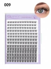 1010Pcs C/D Curl QUAFFLY Lashes 5-Panel Lash Set Multiple Styles Mixed Length Lash Set Comes With 2 Lash Bond And Seal 2 Lash Removers 1 Tweezer For DIY Lash At Home - 黑色 - 查看 18