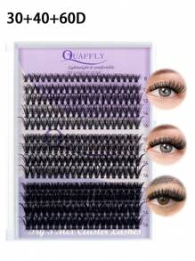 1010Pcs C/D Curl QUAFFLY Lashes 5-Panel Lash Set Multiple Styles Mixed Length Lash Set Comes With 2 Lash Bond And Seal 2 Lash Removers 1 Tweezer For DIY Lash At Home - 黑色 - 查看 15