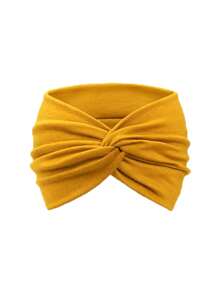 1/4 pezzi Fascia larga stile bohémien per donna, colore unito, vintage, turbante, accessori per capelli, per palestra, autunno/inverno, per vacanze, elegante sciarpa donna, bandana morbida