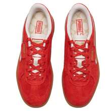 Puma Palermo Snaker Unisex Casual Sneakers, Fashion Low-Top Comfortable Skateboard Shoes, 401856-01 - Red--gold - View 5