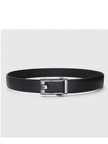 WilliamPOLO Automatic Buckle Faux Needle Buckle Belt For Men, 2025 New Style, Birthday Gift For Boyfriend/Husband - [Non-Adjustable, Please Check Size] - Gun Color- - View 4