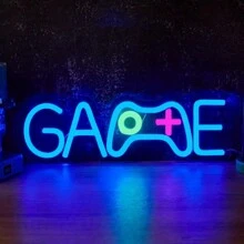 1 pièce Enseigne néon lumineux à suspendre, lampe de décoration LED. Convient pour la chambre d'homme, la salle de jeux, la grotte du gamer, la salle de jeux, en cadeau, décoration de pièce