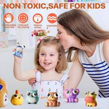 Cute Kawaii Animal Squeeze Toys With Pop-Out Eyes, Stress Relief Fidget Toys For Kids & Adults, Sensory Popping Balls For Anxiety, Birthday Party Favors, Kawaii Gifts For Boys & Girls