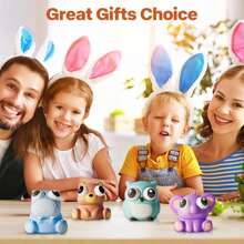 Cute Kawaii Animal Squeeze Toys With Pop-Out Eyes, Stress Relief Fidget Toys For Kids & Adults, Sensory Popping Balls For Anxiety, Birthday Party Favors, Kawaii Gifts For Boys & Girls