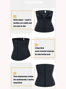 Gaine amincissante grande taille pour femmes - Gaine sculptante corps avec 9 baleines en acier, top de maintien sport