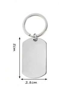 1pc Personalized Photo Engraved Keychain | Pet Photo Keychain | Picture Keychain | Animal Portrait | Line Art | Laser Engraved | Dog Cat, Valentine's Day Gift Anniversary Gift Best Gift For Her/Him Keychain - Silver - View 7
