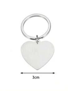 1pc Personalized Photo Engraved Keychain | Pet Photo Keychain | Picture Keychain | Animal Portrait | Line Art | Laser Engraved | Dog Cat, Valentine's Day Gift Anniversary Gift Best Gift For Her/Him Keychain - Silver - View 6