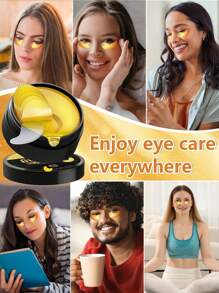 24k 黄金眼贴（60 片/盒）、眼膜、圣诞礼物、胶原蛋白护肤品、紧致保湿眼贴、强效保湿滋养眼贴，适合年轻人。 - 彩色 - 查看 4