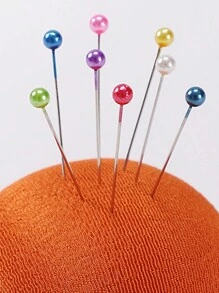 1 Schachtel Dekorative Kopfschmucknadeln mit Kunstperle, Kopftuch Accessoires Brosche für Frauen