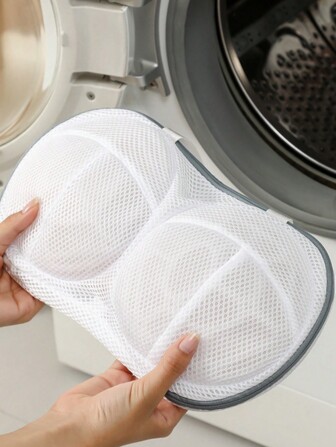 Folding Z 1个文胸洗衣袋，升级版网状精致衣物收纳袋，配有舒适提手和耐用拉链，可轻柔机洗，保护文胸、内裤、贴身衣物和贴身衣物，保持衣物形状，减少勾丝，透气网眼设计，快速晾干，多种颜色可选，多功能精致衣物洗衣配件，完美的情人节礼物，农历新年准备，春季衣橱必备。