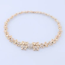 Women Elegant Cute Bear Heart Crystal Necklace Earring Bracelet Ring Party Engagement Anniversary Gifts Jewelry Sets