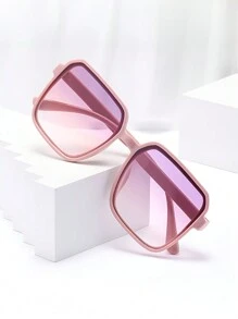 5pcs Teenage Fashion Square Fashion Glasses, Versatile Classic Simple Style - Multicolor - View 5