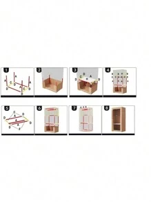 MEET Y STORE Simple Style Bedroom Organizer Dustproof Fabric Zipper Wardrobe - 黑與白 - 查看 4