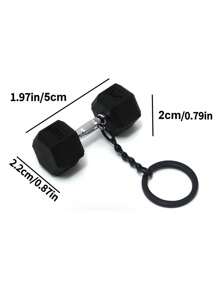 街头男女哑铃吊饰钥匙扣，现代简约健身钥匙扣组合，迷你哑铃钥匙扣，适合健身爱好者作为日常佩戴或贴心礼物