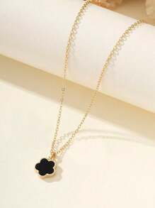 1Set 925 Sterling Silver Five Leaf Flower Lucky Bracelet Necklace & Earring Set, Gift For Women Daily Wear Holiday Gift Original Designed Glamorous Retro Party Fine Jewelry Valentines - Flower Set - View 8