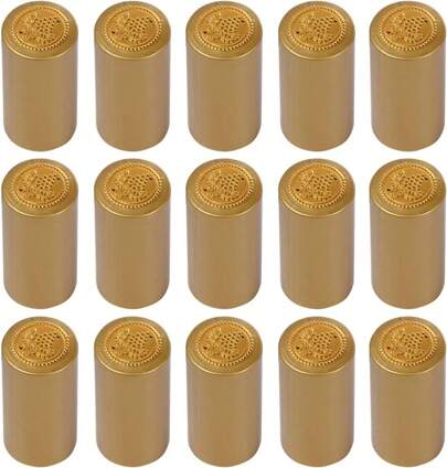 100 piezas de cápsulas de PVC termoretráctiles, mangas, película termoretráctil para botellas de vino, cápsulas de botellas de vino navideñas, envoltura de tapas de botellas de vino, película protectora, cena de Navidad, fiesta de Navidad, fiesta de Año Nuevo