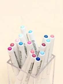 9/126 pièces Stylos de peinture acrylique vibrants - Embouts de brosse doux, à base d'eau, séchage rapide, pouvant être mélangés et résistants à la lumière - Idéal pour la peinture sur canevas, pierres, bois, verre, céramique, tissu, DIY, Halloween et idées de cadeaux de Noël pour la rentrée scolaire