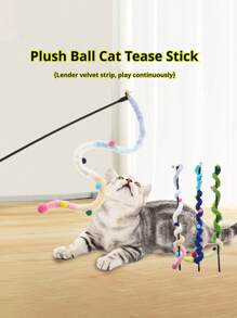 1/3/5/10/15/20 pièces Ensemble de jouets pour chats - Clochettes, Balles, Poteaux à griffer en sisal, Cannes de taquinage interactives, Jouets de souris, Fournitures pour animaux de compagnie, Cadeau d'anniversaire/fête