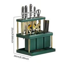 Kitchen Knife Holder Multi-Function Cutter And Cutlery Drainer Rack PP Space Saving Kitchen Utensil Organizer Rack New