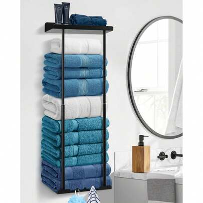 Bathroom Towel Storage Black Towel Holder Bathroom Decor Aesthetic Towel Racks For Bathroom Bath Towel Storage