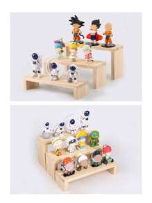 1 pièce Étagère d'affichage en bois en forme de U, option multi-taille pour figurines, parfums, cosmétiques, support d'affichage polyvalent avec rangement à étages