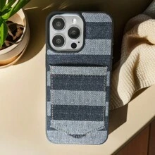Compatible With Apple IPhone 13Promax/14Pro/15 Series Phone Cases With Denim Style Card Insertion Compatible With Iphone 15Promax/12 Universal All Inclusive Design - Multicolor - View 5