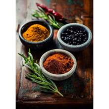 1 件无框现代烹饪香草香料寿司用具勺子墙面艺术海报帆布画奢华艺术品海报印刷家居厨房装饰植物