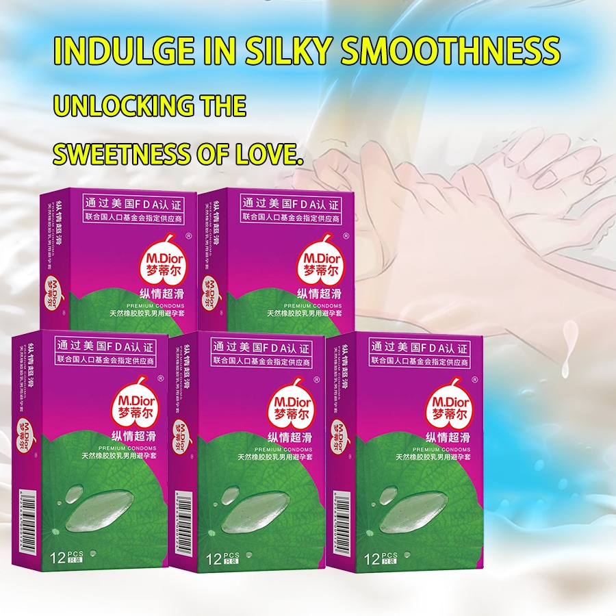 M.Dior 60 Stück Sexy Kondome, Latex Kondome für Empfängnisverhütung und Schutz vor sexuell übertragbaren Infektionen, gleitgefettete Kondome für Männer und Frauen, spezielle Orgasmus-stimulierende Spaß-Nackt-Kondome, Naturlatex Kondome, Material: Naturlatex + medizinisches Silikonöl, für Sie und Ihren Partner eine geschützte und aufregende intime Zeit.